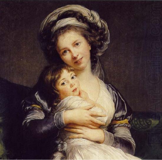 Self portrait in a Turban with Julie,, Elisabeth Louise Viegg-Le Brun